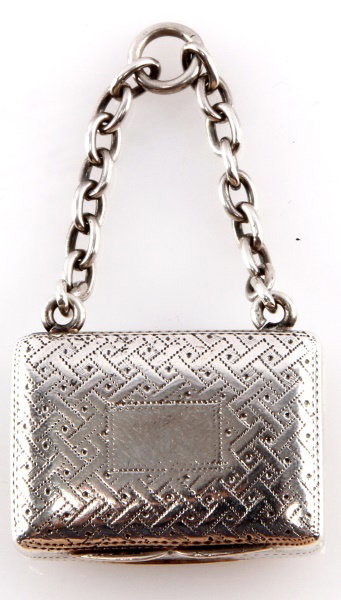 STERLING SILVER ENGLISH 19TH C. VINAIGRETTE: An early 19th century sterling silver vinaigrette. Hallmarked with George II hallmarks for 1823. Made by Thomas Shepherd (1769-?) in London. Measures 1.25 inches wide. In very good condition. Weighs 2