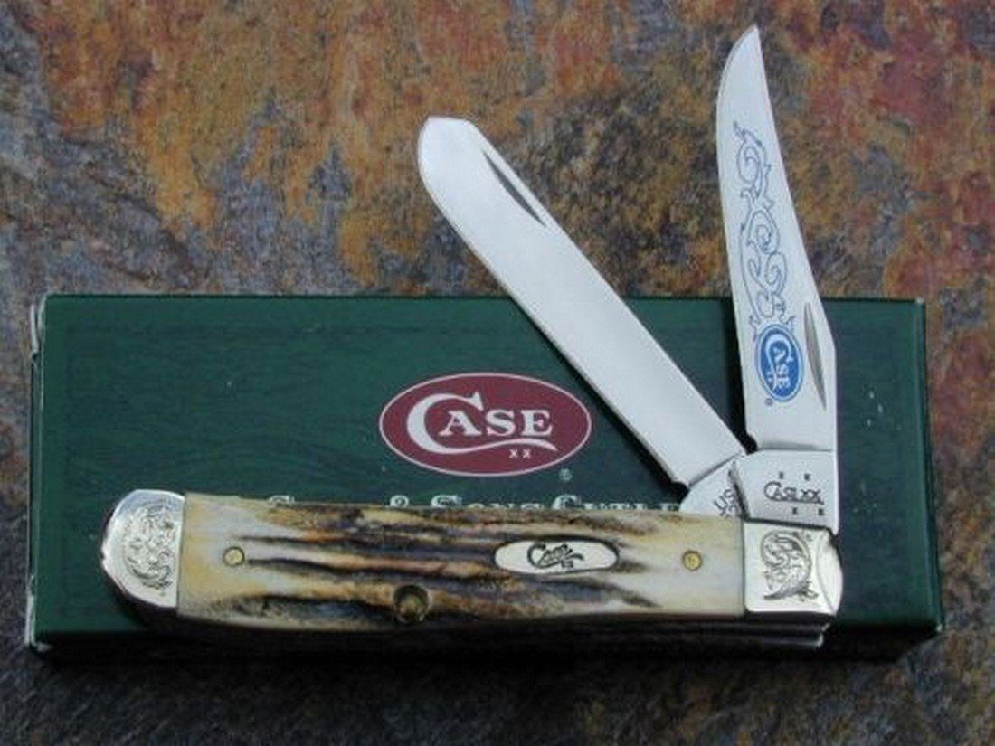 CASE XX CUTLERY 06022 NATURAL MINI TRAPPER: One Case XX Cutlery 06022 mini trapper pocketknife. Item is new in box.