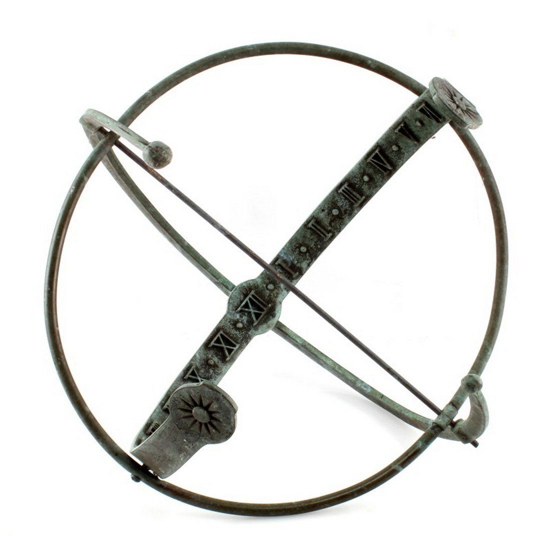 VINTAGE BRONZE SUNDIAL UNMOUNTED 14 " DIAMETER: Very good condition