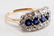 VINTAGE 14 KT YELLOW GOLD DIAMOND & SAPPHIRE RING - 4
