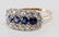 VINTAGE 14 KT YELLOW GOLD DIAMOND & SAPPHIRE RING - 5