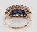 VINTAGE 14 KT YELLOW GOLD DIAMOND & SAPPHIRE RING - 6