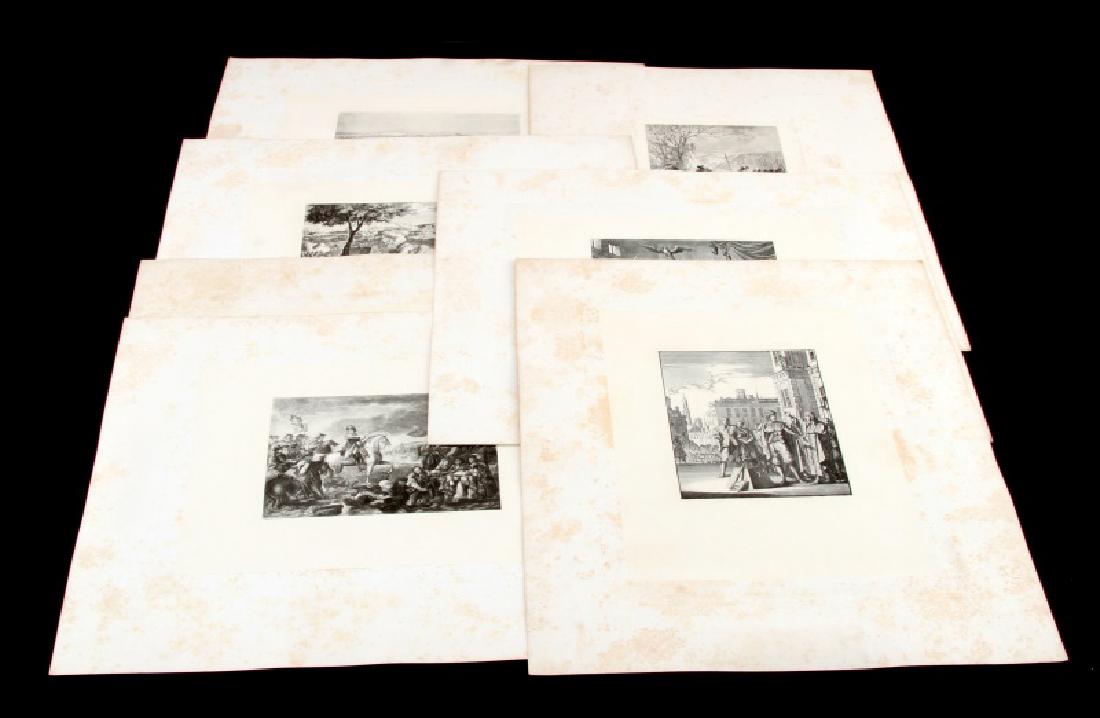 PRINTS FROM HENEAGE'S MEMOIRS OF ENGLAND C. 1900: "Instantly shot him dead" Original etching by Adrian Marcel, Battle of Culloden, Castle Doune, Battle of Boyne, Ruthven's Conspiracy after Jan Luken, Death of Charles the First, Battle of Ramillies af