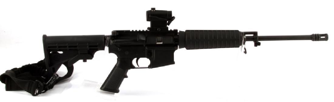 BUSHMASTER XM15 AR STYLE RIFLE .223: Bushmaster XM15 ar style rifle. Gun is in almost new condition. Comes with red dot sight, 1 .223 magazine, and strap. This rifle has a 16" superlight contour chrome-moly barrel with Melonite treatment