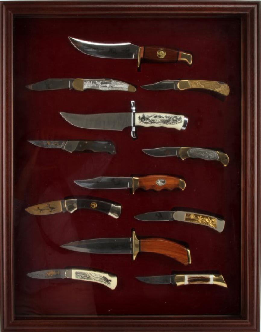 FRANKLIN MINT HUNTING & FISHING 1989 KNIFE SET