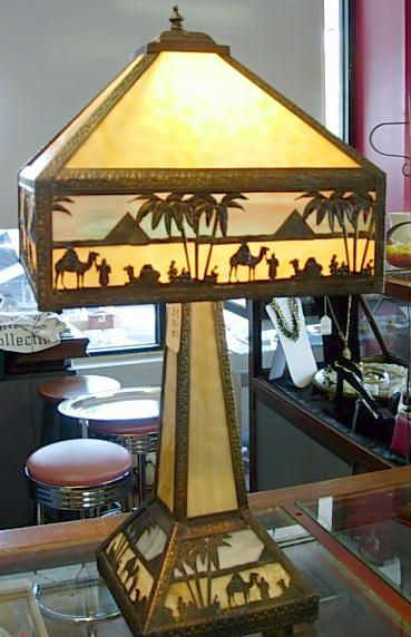 425 Meyda Tiffany Stained Gl Lamp Egypt 27 L120