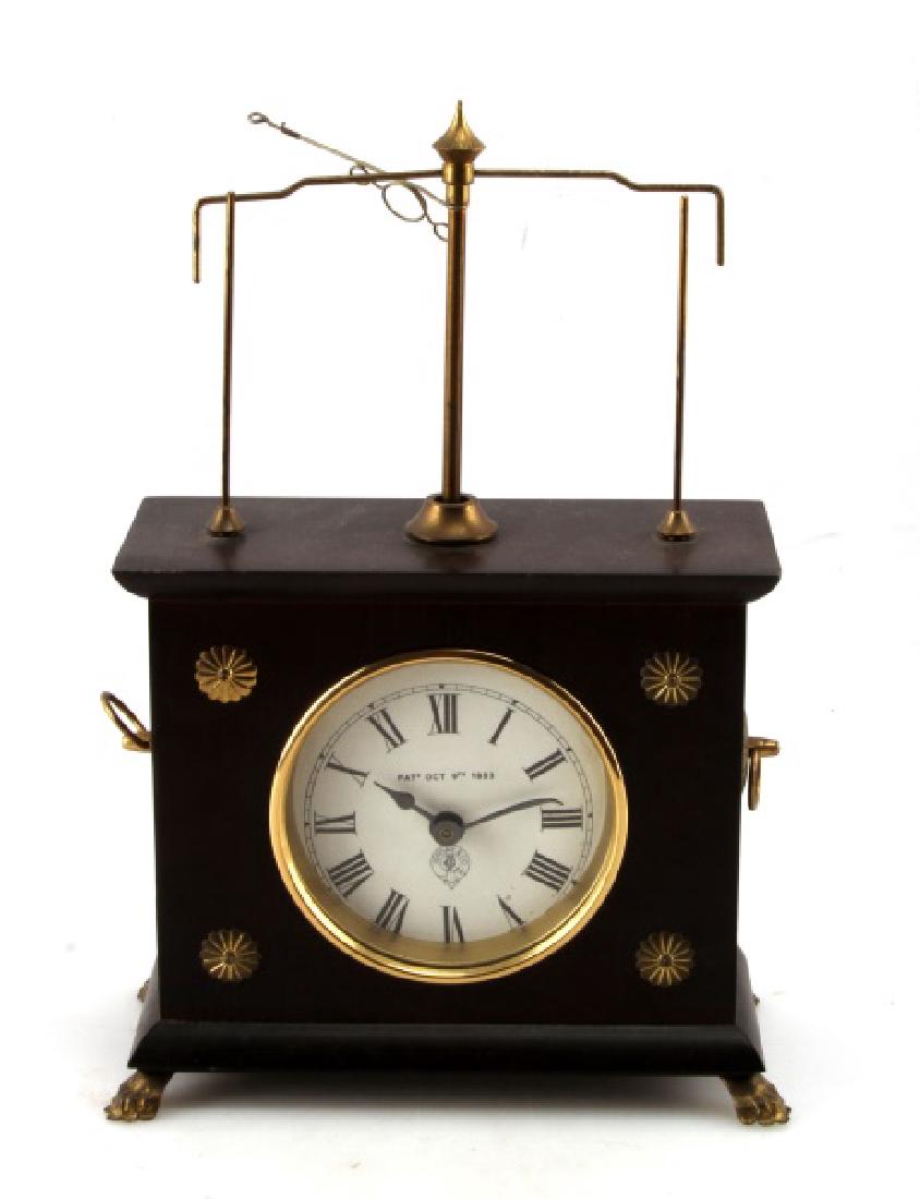 JEROME & CO HOROLOVAR FLYING PENDULUM CLOCK: Original Jerome & Co Horolovar Flying Pendulum Clock. The back is marked "HOROLOVAR" and "THE HOROLOVAR CO. BROXVILLE - NEW YORK MADE IN GERMANY." The parts have not been examined, and it does not app