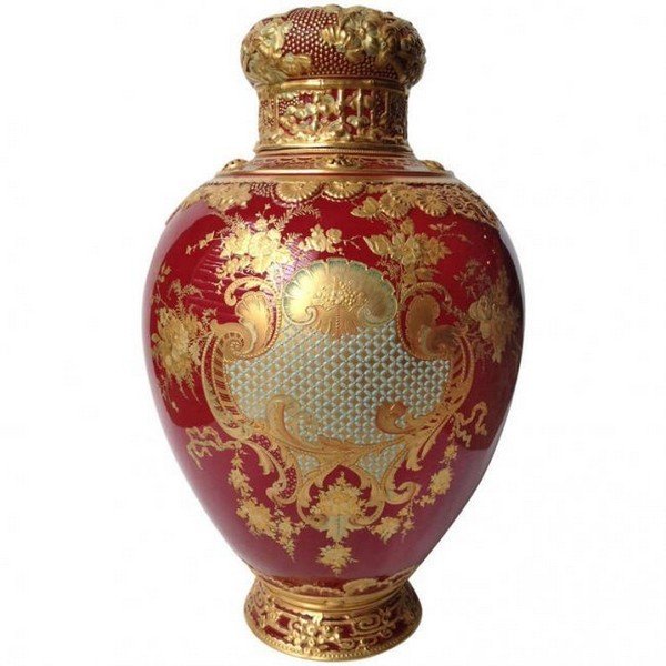 Large Royal Crown Derby Ginger Jar Shape Urn circa 1890 (1 of 9)