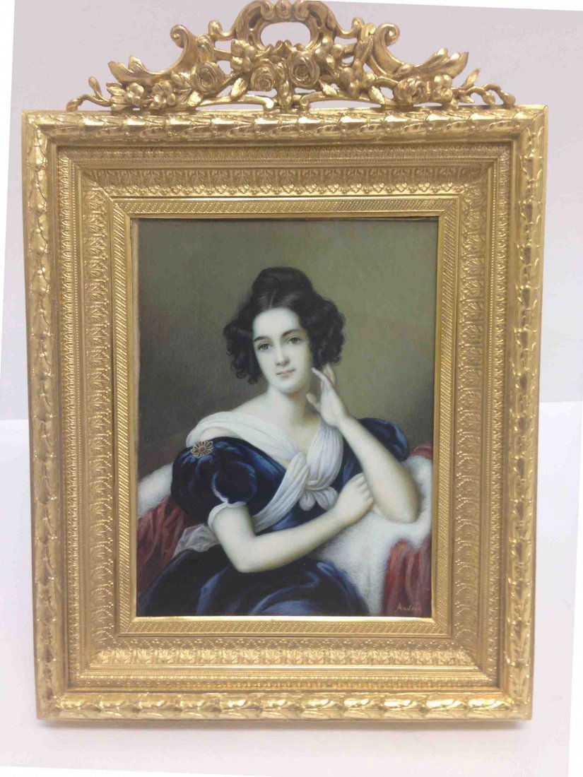 Extremly Fine 19thc Miniture Portrait Miss Mac Donald (1 of 3)