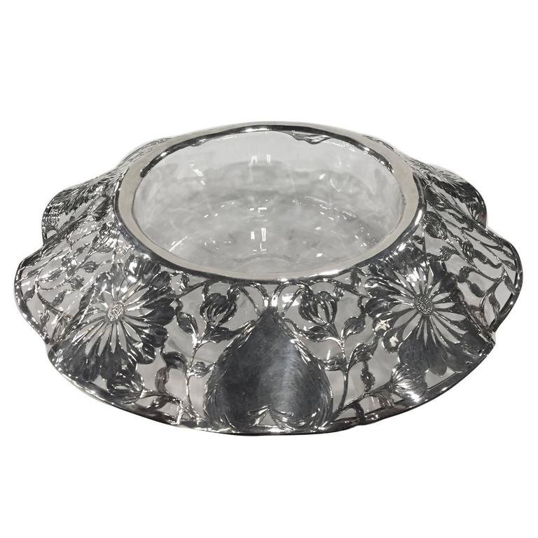 Large American Sterling Overlay Centerpiece c1900 (1 of 6)