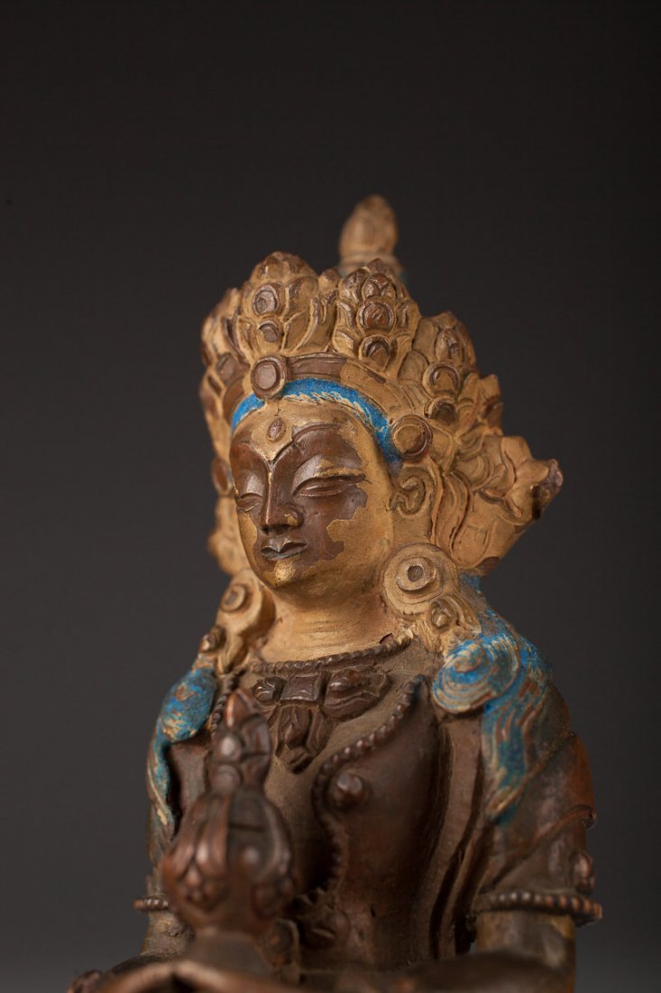 Antique Chinese Gilded Bronze Buddha (1 of 5)