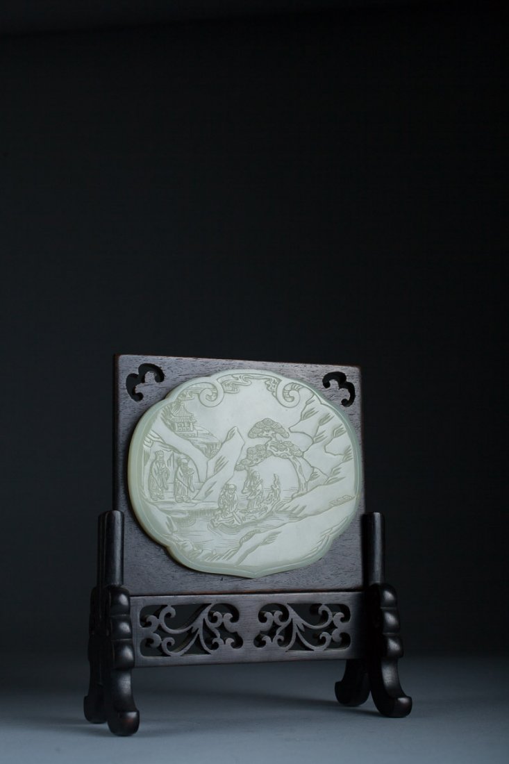Antique Jade Table Screen, Chinese – California (1 of 4)