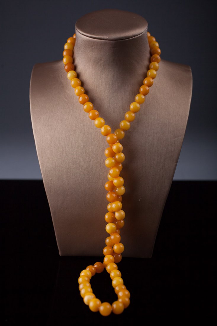 Natural Yellow Amber Beads Necklace - New York (1 of 3)