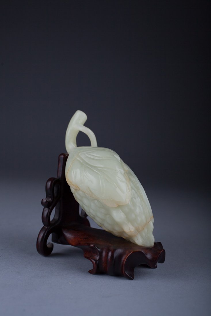 Antique Chinese Jade Carving of Fruit With Stand (1 of 5)