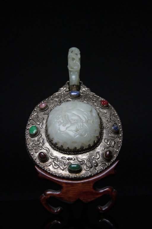 Antique Chinese Silver Mirror (1 of 8)