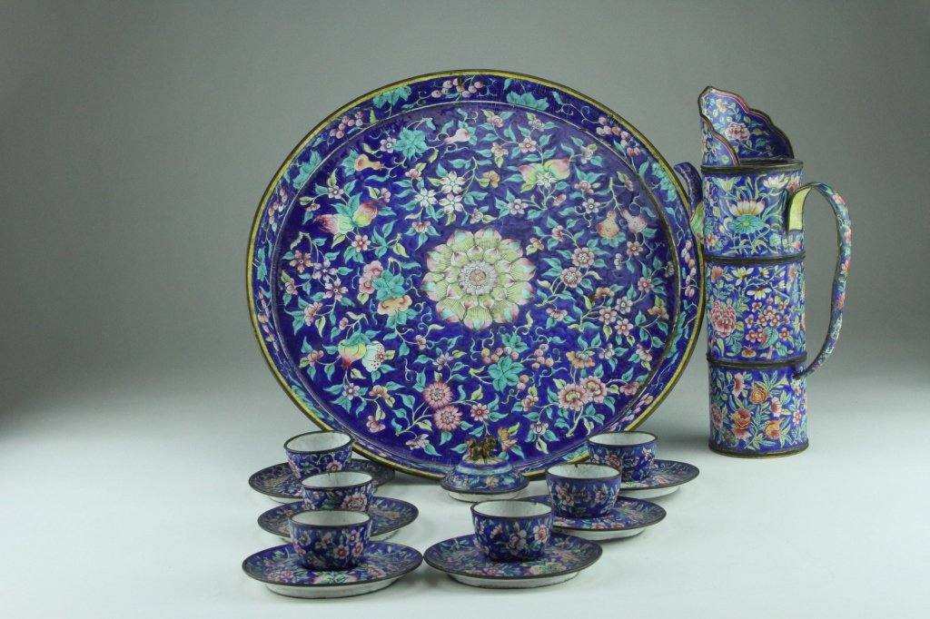 Antique Chinese Enamel Tea Sets (1 of 7)