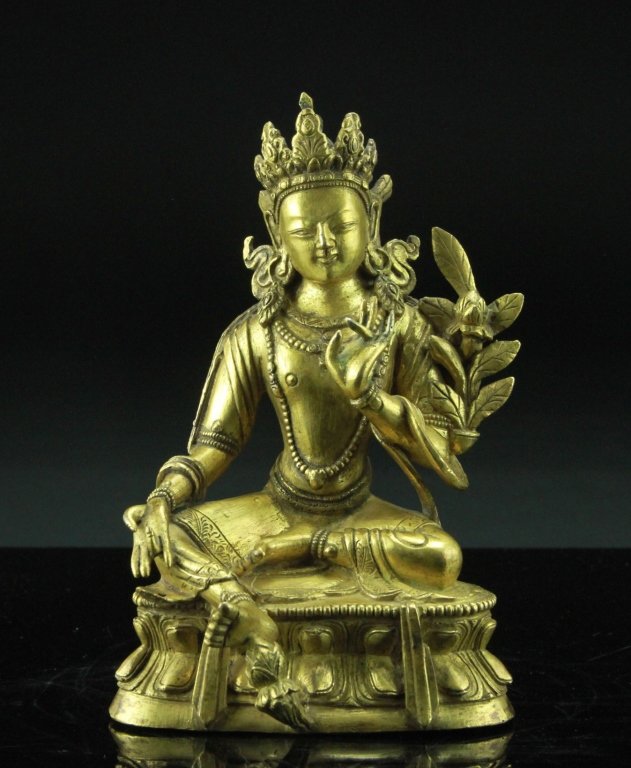 Antique Beautiful Chinese Bronze Buddha (1 of 8)