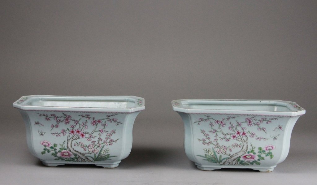 Pair Of Famille Rose Planters 2 Pcs (1 of 9)