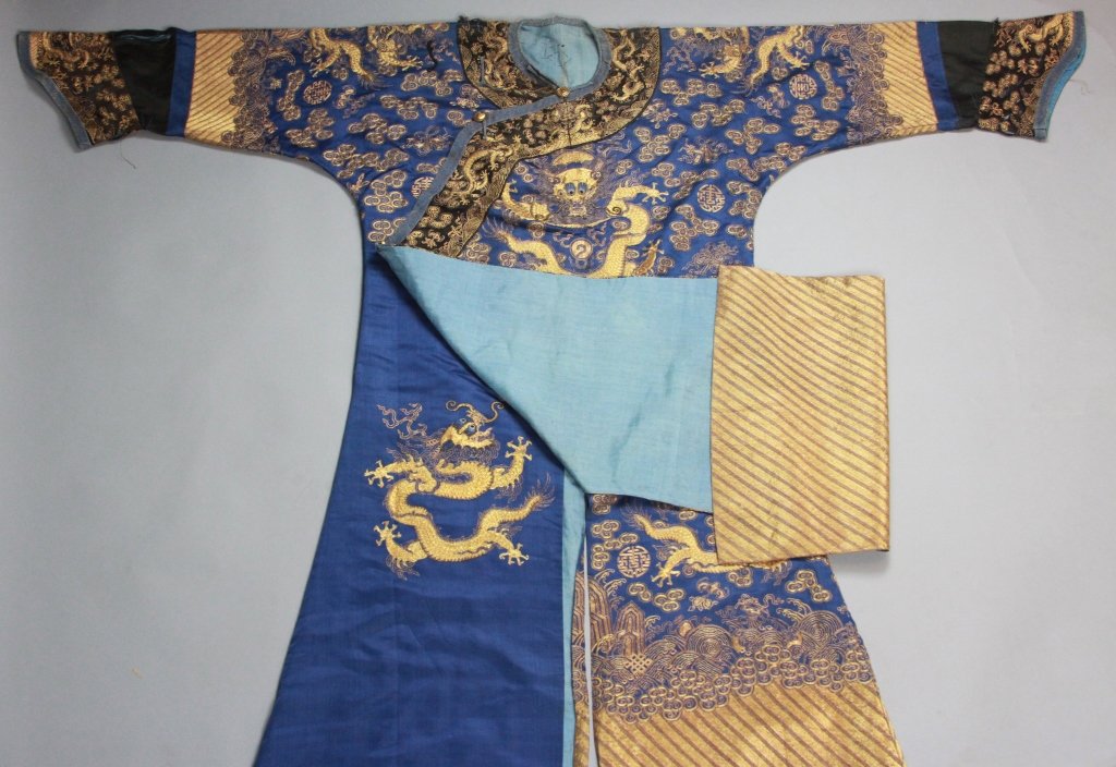 A Chinese Qing Court Dragon Robe (1 of 9)