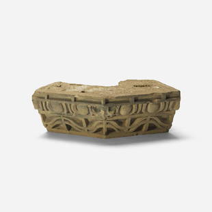 Adler & Sullivan, fragment, Chicago Stock Exchange: Dankmar Adler and Louis Sullivan fragment from the Chicago Stock Exchange Northwestern Terra Cotta CompanyUSA, 1893terracotta27 w x 15 d x 9 h in (69 x 38 x 23 cm) This fragment is from the