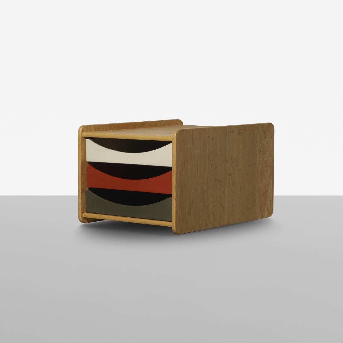 Borge Mogensen, desk organizer: Borge Mogensen desk organizer Karl Andersson & SonerDenmark, c. 1965oak, lacquered wood10.75 w x 14 d x 8.5 h in (27 x 36 x 22 cm)