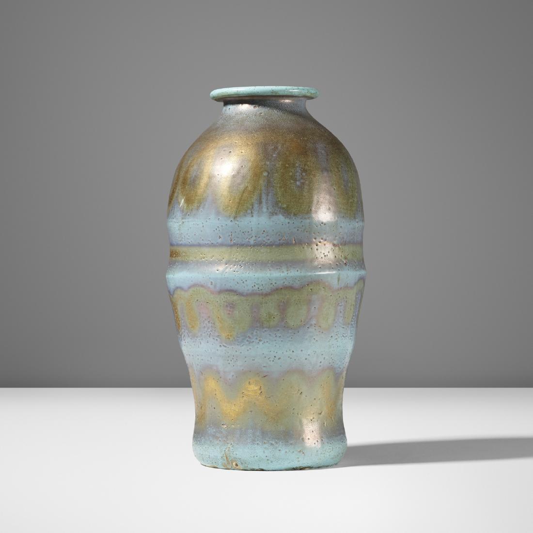 Jean Besnard, monumental vase: Jean Besnard monumental vase France, c. 1930glazed stoneware10.75 dia x 19.75 h in (27 x 50 cm) Incised signature to underside: [Jean Besnard France]. Provenance: Collecti