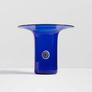 Luciano Vistosi, vase: Luciano Vistosi vase VistosiItaly, 1965glass with applied murrine16.25 dia x 13.5 h in (41 x 34 cm) Provenance: Collection of Dimitri Levas Literature: