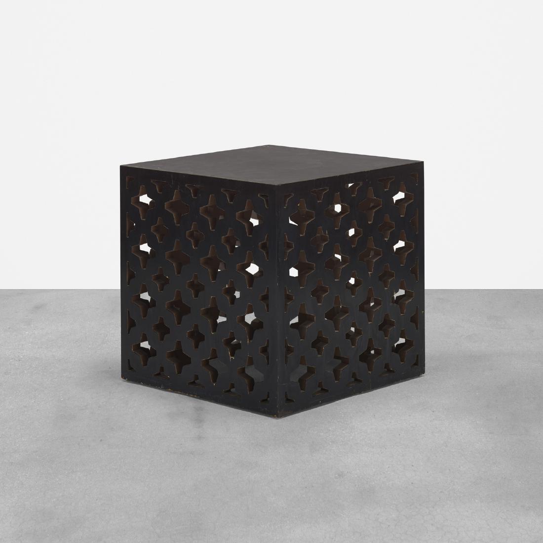 Davis Allen, rare occasional table, Inland Steel B ldg.: Davis Allen rare occasional table from the Inland Steel Building, Chicago USA, 1958lacquered wood, laminate22 w x 22 d x 22 h in (56 x 56 x 56 cm) Provenance: Inland Steel Buildi