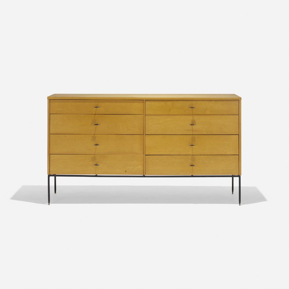 Paul McCobb, Planner Group cabinet: Paul McCobb Planner Group cabinet WinchendonUSA, c. 1952maple, enameled steel60 w x 18 d x 33.25 h in (152 x 46 x 84 cm) Cabinet features eight drawers. Signed with branded manufacturer's m