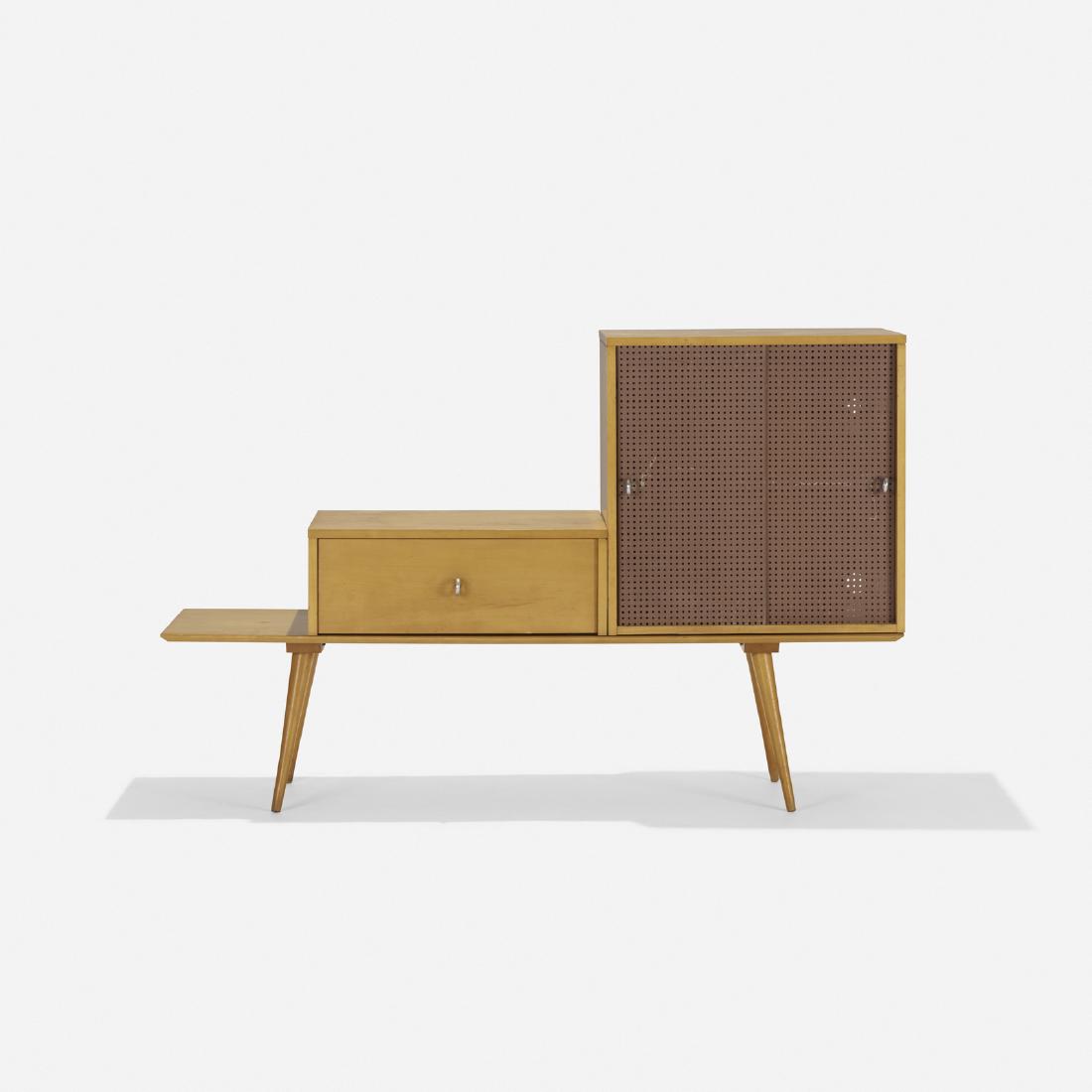 Paul McCobb, Planner Group storage: Paul McCobb Planner Group storage WinchendonUSA, 1952birch, lacquered masonite, aluminum60 w x 19 d x 35 h in (152 x 48 x 89 cm) Storage unit is composed of three pieces: one cabinet, model