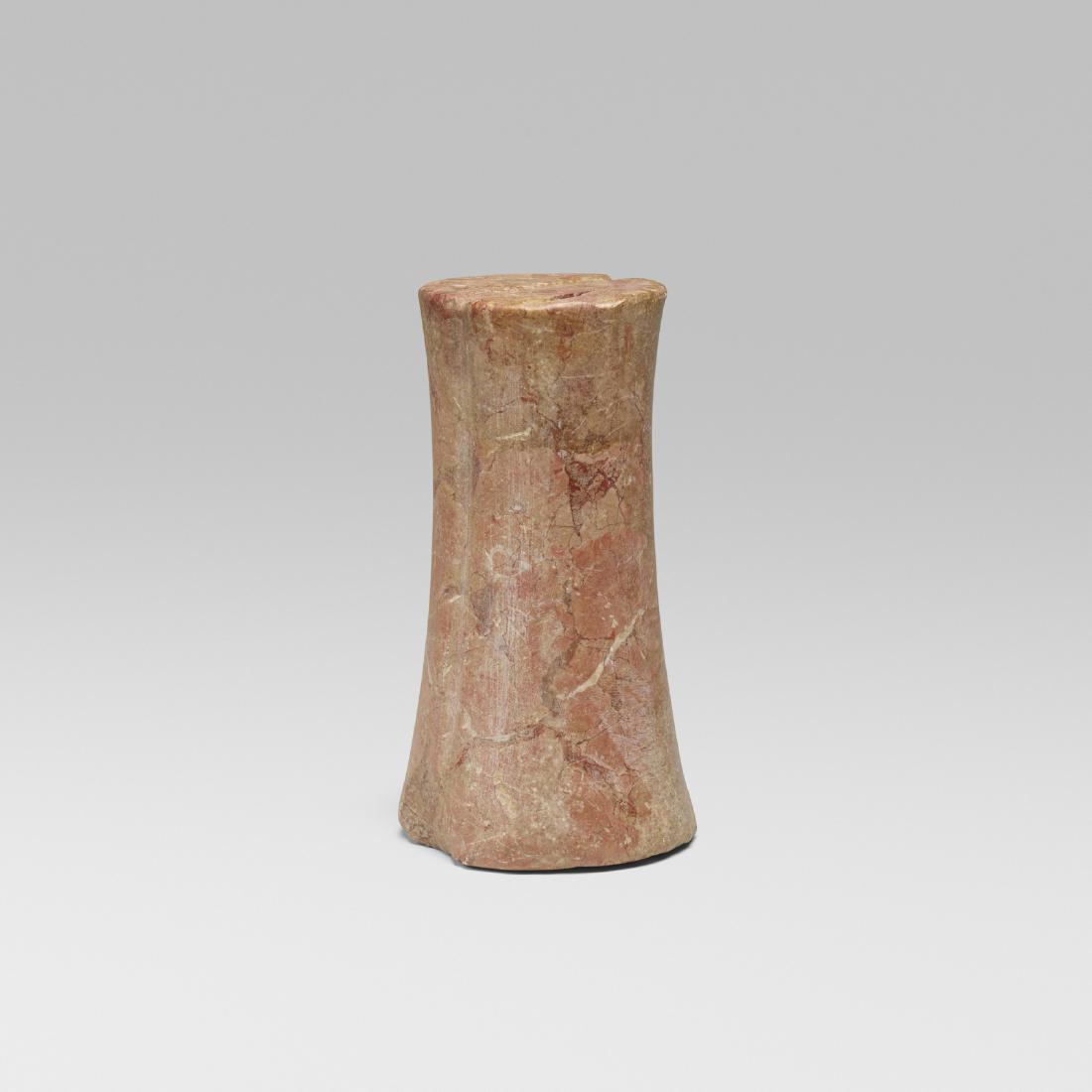 Cult Object: Cult Object Bactria/Margiana, Central Asia, 2000-1700 BC carved alabaster 12 h x 6.5 dia in (30 x 17 cm)