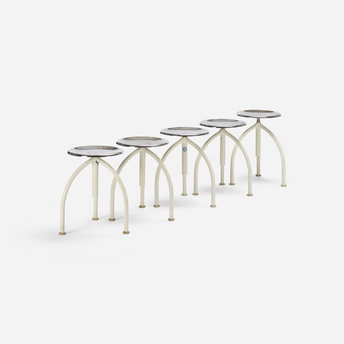 German, army stools, set of five (1 of 2)
