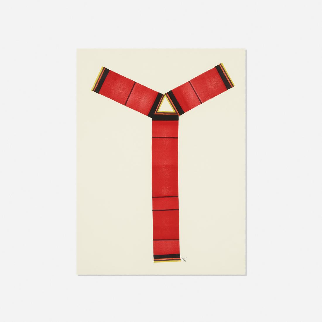 Lyman Kipp, Untitled: Lyman Kipp Untitled 1987rolled printer's ink on paper30 h x 22.25 w in (76 x 57 cm) Signed and dated to lower edge: 'Kipp 1987'. Provenance: Acquired directly from the art