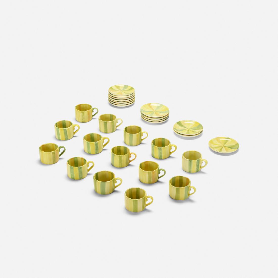 Jorge Pardo, collection of fourteen cups and saucers (1 of 1)