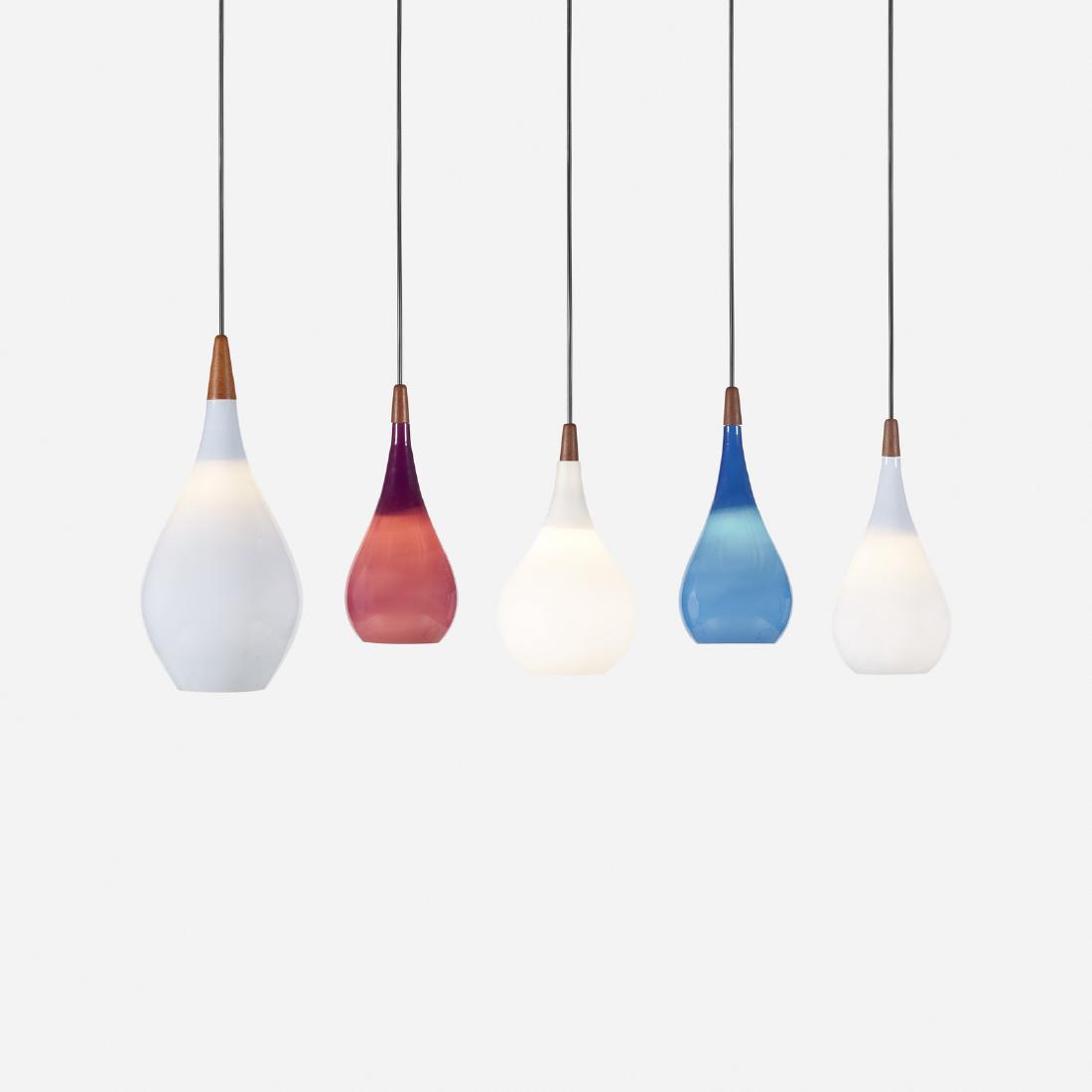 Danish, pendant lamps, set of five (1 of 1)