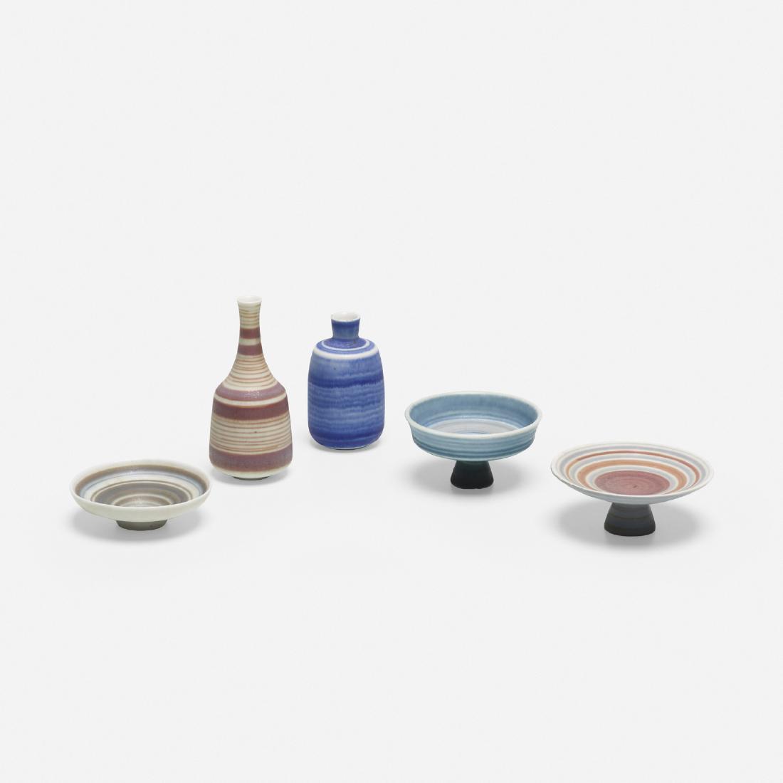 Gunnar Nylund, collection of five miniature vessels (1 of 2)