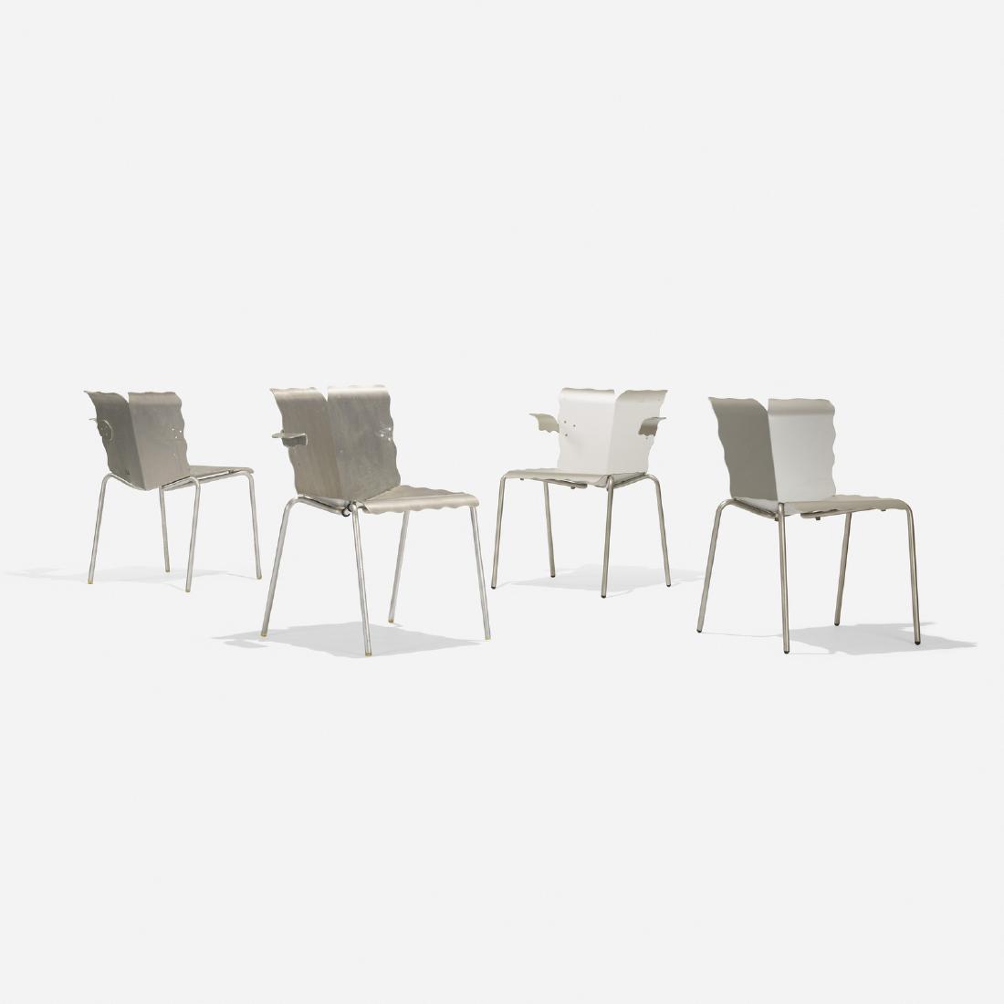 Richard Schultz, Prototype Cafe chairs, set of four: Richard Schultz Prototype Cafe chairs, set of four Richard Schultz Design, Inc.USA, c. 1997aluminum22 w x 21 d x 30.5 h in (56 x 53 x 77 cm) Provenance: Collection of the a