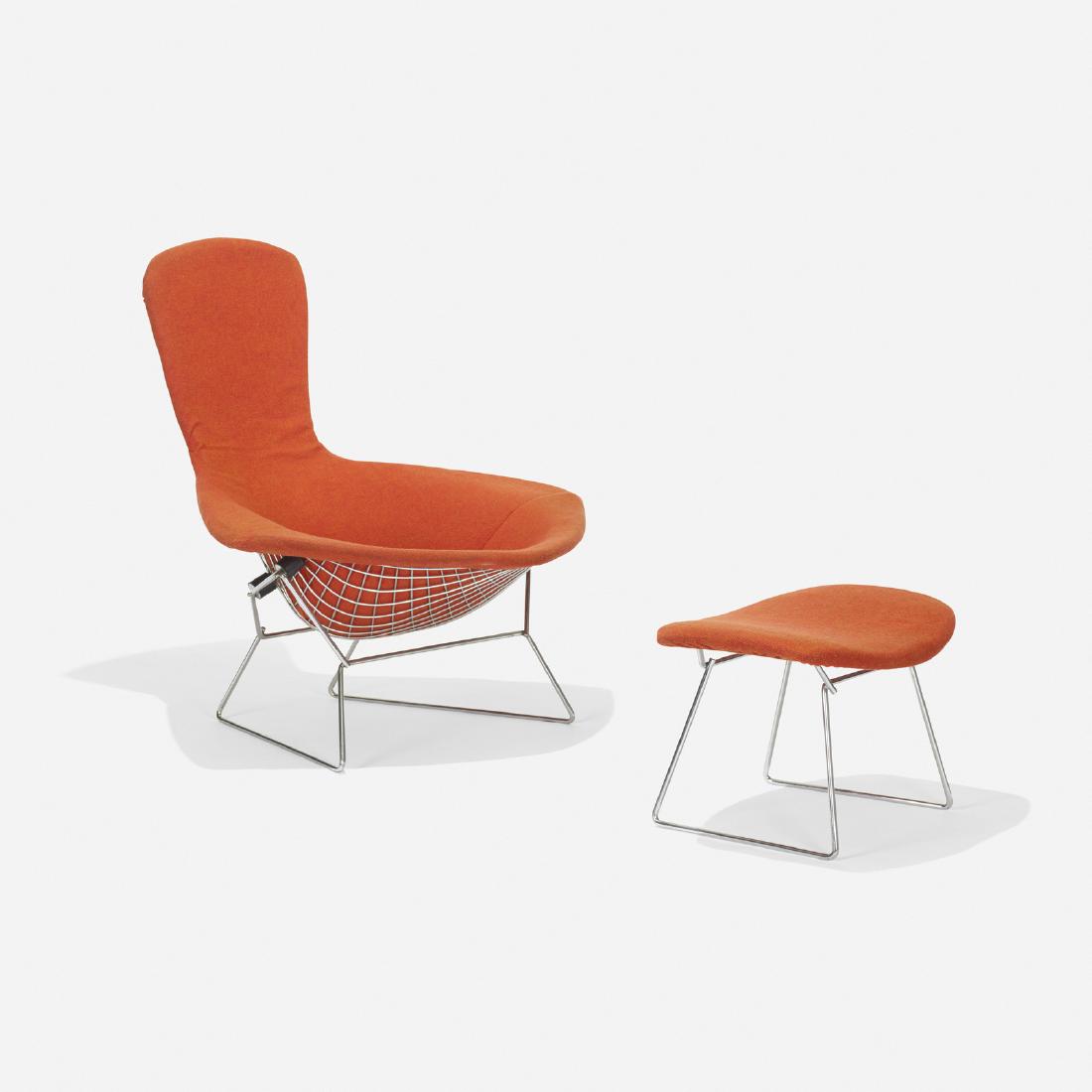 Harry Bertoia, Bird chair and ottoman (1 of 4)