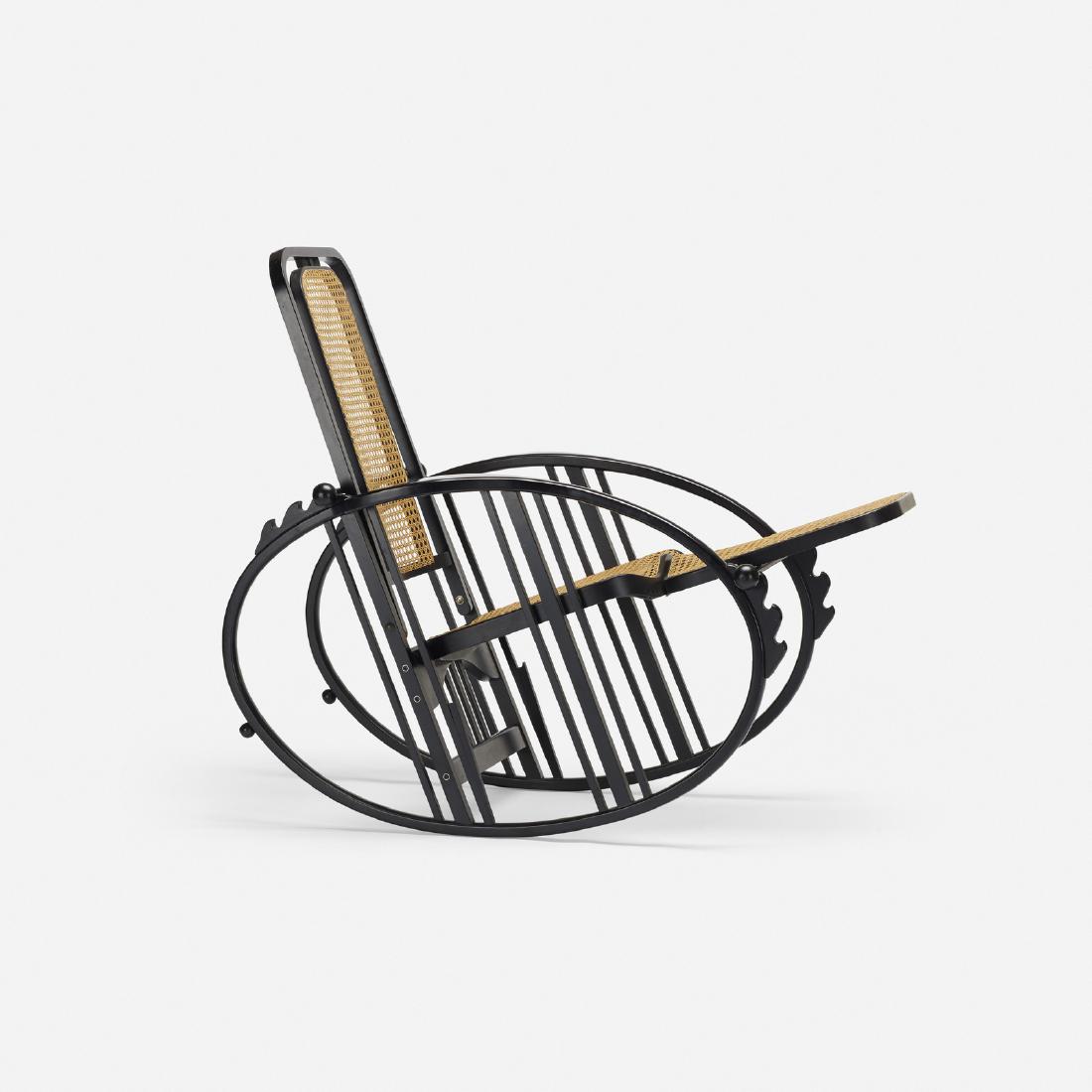 Antonio Volpe, rocker: Antonio Volpe rocker Italy, c. 1910 / c. 2000ebonized beech, cane28.75 w x 58 d x 42 h in (73 x 147 x 107 cm) Literature: Bent Wood and Metal Furniture: 1850-1946, Osterga