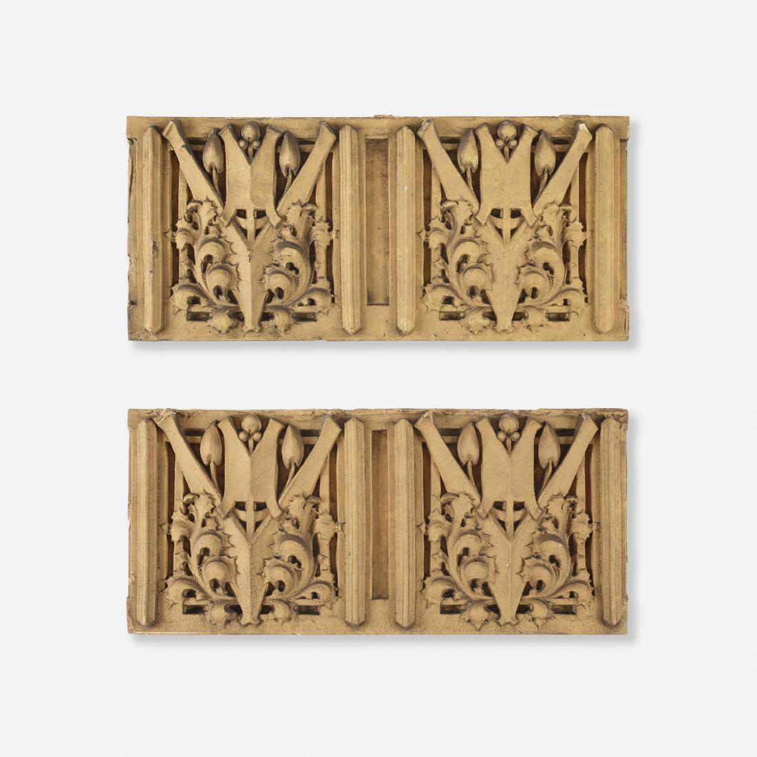 George Grant Elmslie, architectural elements, pair: George Grant Elmslie architectural elements from the Oliver P. Morton School, pair Midland Terra Cotta CompanyUSA, 1936-37terracotta30.5 w x 5 d x 13.5 h in (77 x 13 x 34 cm) Proven