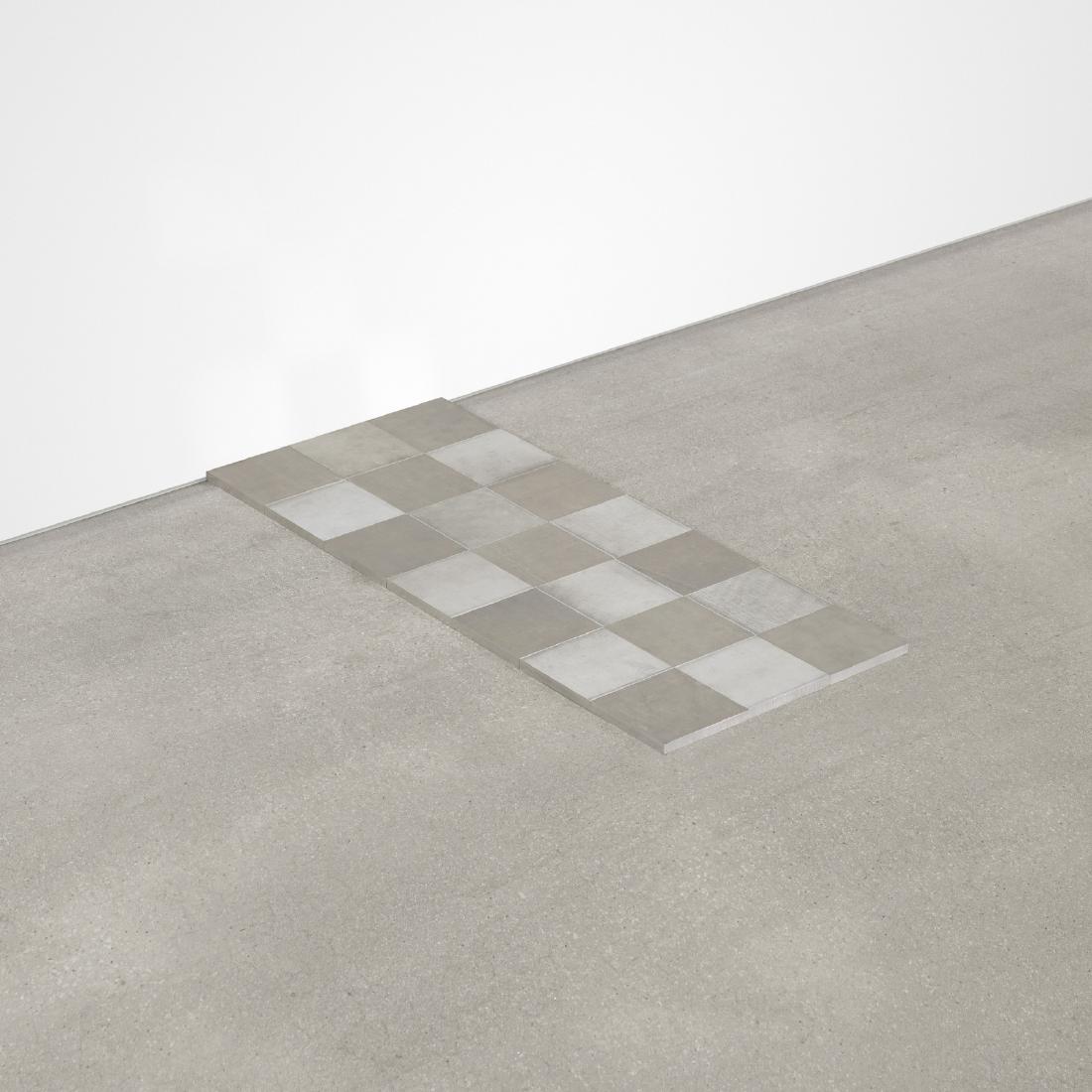 Carl Andre, Aluminum ë£ 21: Carl Andre Aluminum ë£ 21 2006aluminum0.25 h x 28 w x 12 d in (1 x 71 x 30 cm) Provenance: Alfonso Artiaco, Naples, Italy | Texas Gallery, Houston | Christie's, New York, Firs
