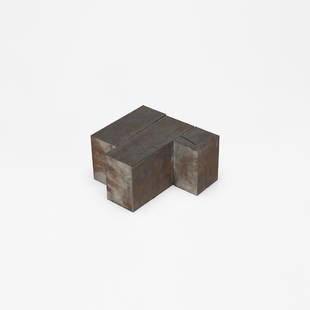 Richard Nonas, Untitled: Richard Nonas Untitled 1990steel4.5 h x 8.5 w x 8.25 d in (11 x 22 x 21 cm) Signed and dated to underside 'Nonas 90'. Provenance: Acquired directly from the artist by the