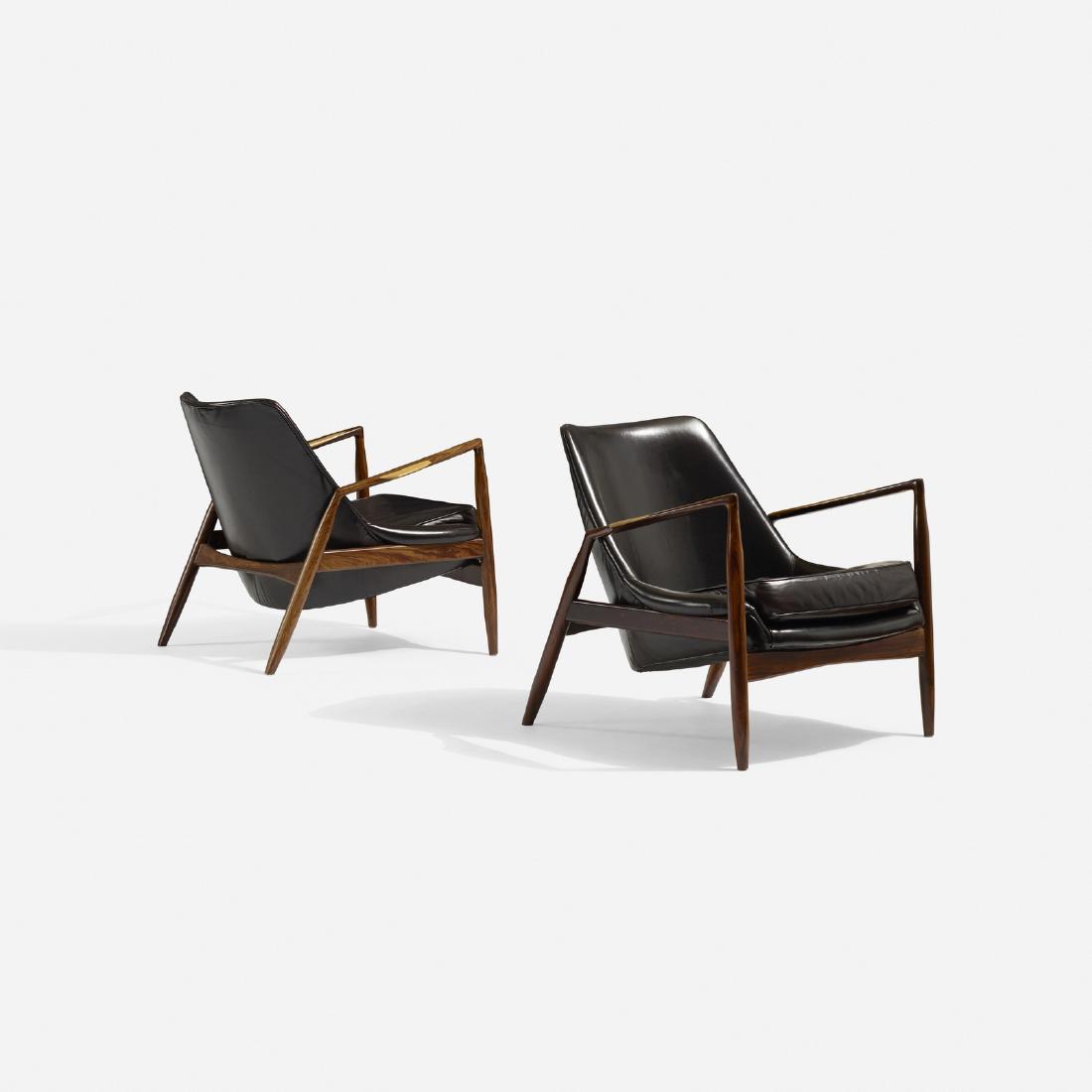 Ib Kofod-Larsen, attribution, lounge chairs, pair (1 of 3)