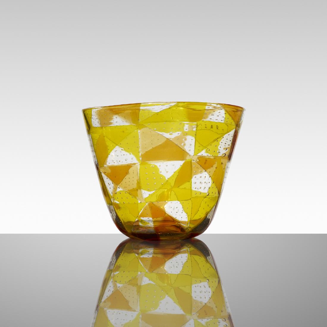 Ercole Barovier, Intarsio vase: Ercole Barovier Intarsio vase Barovier & TosoItaly, 1961fused glass tesserae with controlled air bubbles6.75 h x 8.5 w x 6.5 d in (17 x 22 x 17 cm) Literature: Venetian