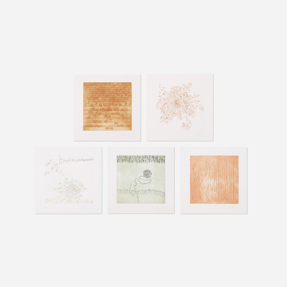 Edda Renouf, Fables et Realites portfolio: Edda Renouf Fables et Realites portfolio USA, 1998etching and aquatint on Rives BFK paper8.25 h x 8.25 w in (21 x 21 cm) Each sheet measures: 11.25 h x 11.25 w inches. Signed, numbered and dated