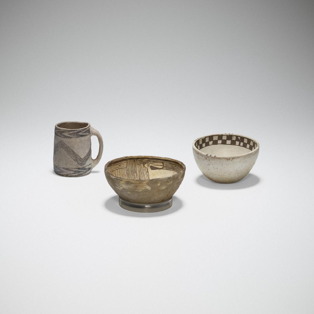 Anasazi, collection of three vessels (1 of 2)