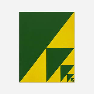 Mark Dagley, Endless Sequence (Green & Yellow): Mark Dagley Endless Sequence (Green & Yellow) 1994acrylic on canvas56.25 h x 44.25 w in (143 x 112 cm) Signed, titled and dated to verso 'Mark Dagley 1994'.