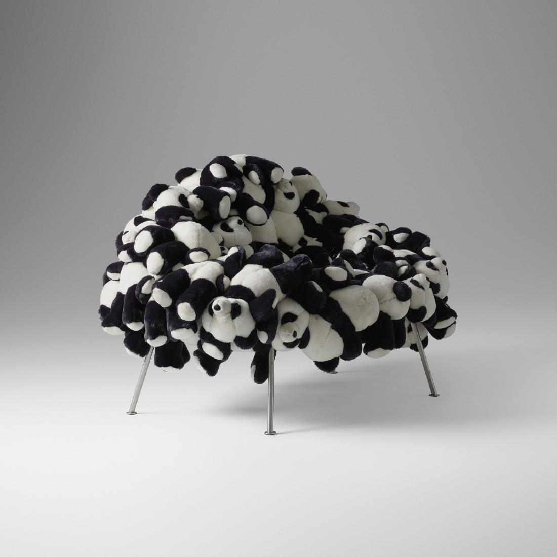 Fernando and Humberto Campana, Panda Banquette chair: Fernando and Humberto Campana Panda Banquette chair Estudio CampanaBrazil, 2007stuffed animals, stainless steel50 w x 42 d x 35 h in (127 x 107 x 89 cm) This work is number 14 from the edit