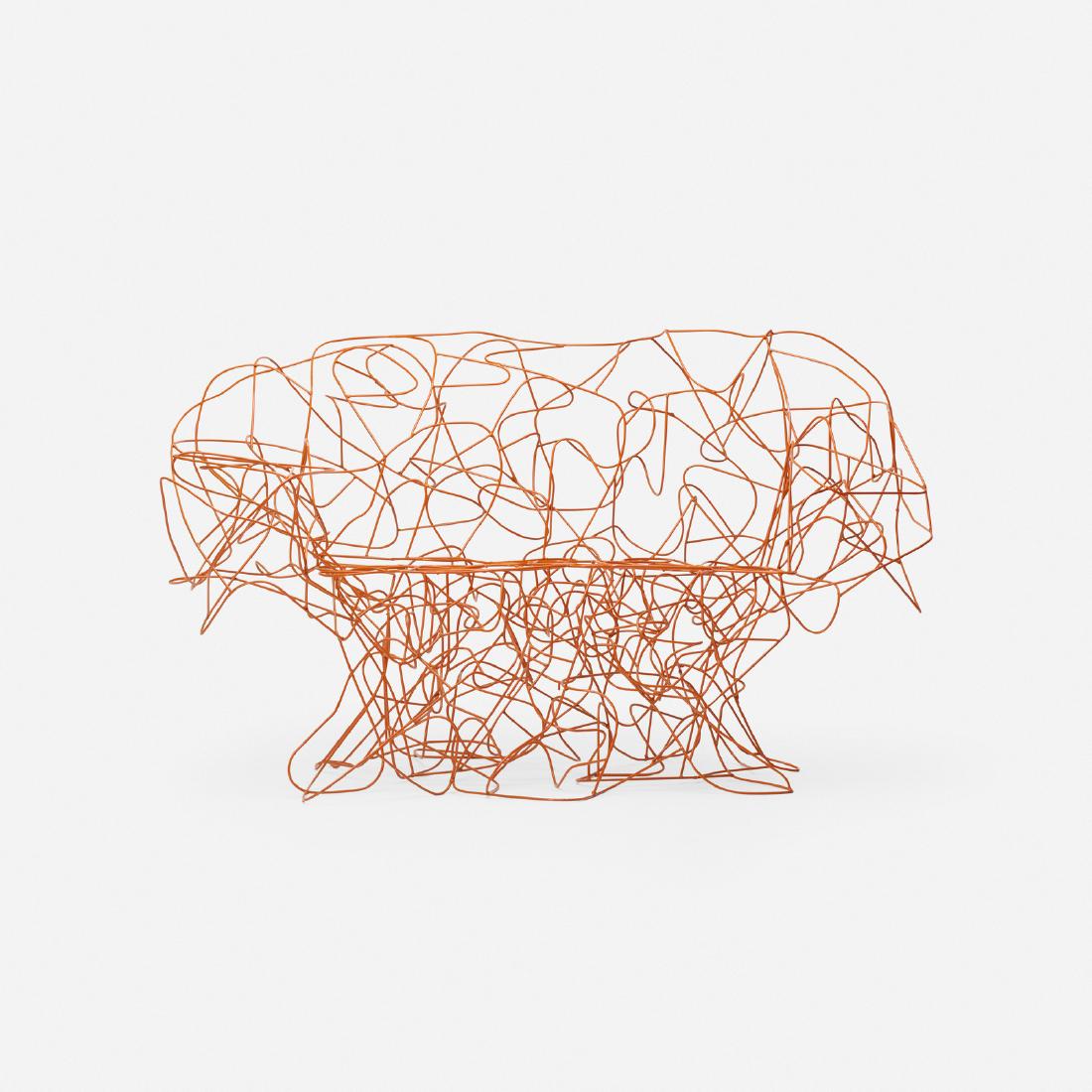 Fernando and Humberto Campana, prototype Corallo chair: Fernando and Humberto Campana prototype Corallo chair Estudio CampanaBrazil, 2004steel wire with epoxy paint finish58 w x 37 d x 34.5 h in (147 x 94 x 88 cm) Literature: