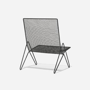 Sol Bloom, magazine rack: Sol Bloom magazine rack New Dimensions FurnitureUSA, c. 1950enameled steel15.5 w x 12 d x 19.25 h in (39 x 30 x 49 cm)